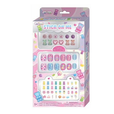 BLING熊─指甲、耳環貼片組(STICK ON ME)