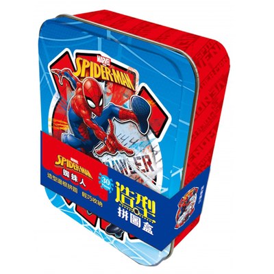 造型拼圖盒-漫威蜘蛛人(鐵盒30片)