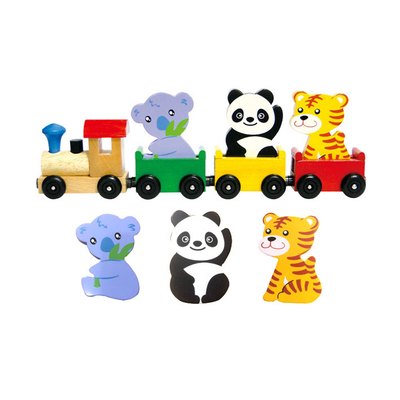 動物磁鐵火車(2)(熊貓)(新版)